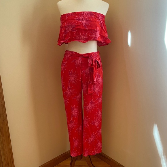 Maldives Floral Pocketed Tie Pants - Picture 6 of 7